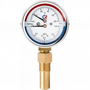 Термоманометр радиальный d=80 мм, до 6 бар, до 120'С РОСМА ТМТБ- 31P.1