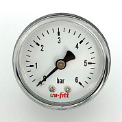 Манометр аксиальный 6 бар, диаметр 50 мм, 1/4"Н UNI-FITT