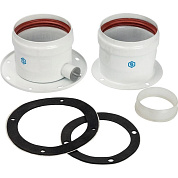 Адаптер для дымоходов D=80 с ревизией STOUT (SCA-0080-020112) Адаптер