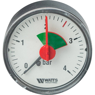 Манометр аксиальный F+R101 50 мм 1/4" 4 бар WATTS Артикул 10008089