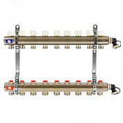Колл. группа UNI-FITT 1" х 9 вых 3/4" с баланс. и термостат. вентилями с 2 конц., латунь (441I4309)