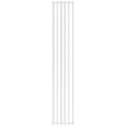 Радиатор алюминий 6 секций STOUT Tonale 1800 универсальное подключение (белый RAL 9010)
