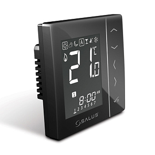 Термостат комнатный беспроводной встраиваемый, программ. с дисплеем, черный SALUS CONTROLS Артикул VS10BRF