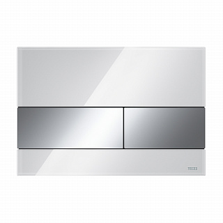 Стеклянная панель смыва TECEsquare белая панель, клавиши хром глянцевый, 150 x 220 x 11 мм Артикул 9240802