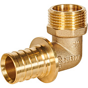 Угол 90° переходной 32 x 1" (НР) аксиальный для труб PEX ROMMER (RFA-0005-003210)