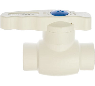 Кран шаровый 20 мм Standard PRO AQUA под пайку полипропиленовый PP-R белый Артикул PA44008