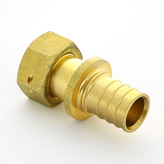 Муфта аксиальная-В UNI-FITT 25 x 3/4" с накидной гайкой, плоской прокладкой Артикул 754G8300