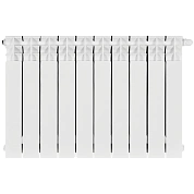 Радиатор биметал. 10 секций STOUT TITAN VENTIL 500 нижнее правое подключение (белый RAL 9016)
