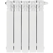 Радиатор биметал. 5 секций STOUT TITAN VENTIL 500 нижнее правое подключение (белый RAL 9016)