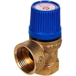 Предохранительный клапан 1/2 x3/4 ROMMER для систем водоснабжения 8 бар 