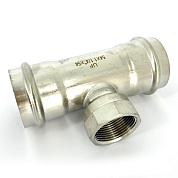 Тройник пресс-В 54 х 1 1/4" х 54, нержавеющая сталь UNI-FITT