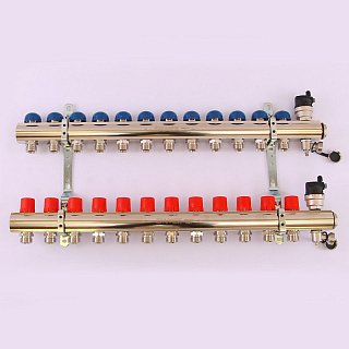 Колл. группа EMMETI TOPWAY 1"x3/4" ЕК 12 выходов с термостатическими вентилями Артикул 01298730