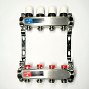 Колл. группа UNI-FITT 1" х 4 вых 3/4" с баланс. и термост. вентил. без конц, нерж. cталь (451W4304)