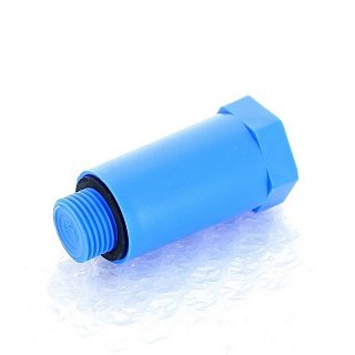 Заглушка монтажная UNI-FITT (НР) 1/2" с плоской прокладкой (синяя) для опрессовки водорозеток 608B2000 - 