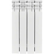 Радиатор биметал. 4 секции STOUT TITAN 500 боковое подключение (белый RAL 9016)