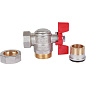 Кран шаровый ROMMER 3/4" ВН  с угловой американкой бабочкой