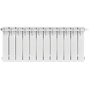 Радиатор биметал. 12 секций STOUT TITAN VENTIL 350 нижнее правое подключение (белый RAL 9016)