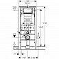 Модуль Geberit Duofix для подвесного унитаза, 112 см, бачок Sigma 12 см