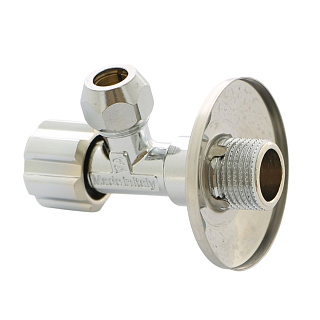 Вентиль угловой 1/2'х10 мм (3/8") Н для подключения бачков/смесителей хромированный UNI-FITT 186A2500 