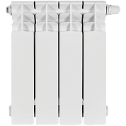 Биметаллический радиатор UNI-FITT 350/100 4 секции (нижнее подключение, цвет белый глянцевый)