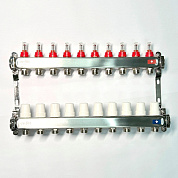Колл. группа UNI-FITT 1"х3/4" 10 вых с расходомер. и термост. вентил. без конц OPTIMAL (450B4310.RU)