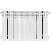 Биметаллический радиатор UNI-FITT 350/100 8 секций (нижнее подключение, цвет белый глянцевый)