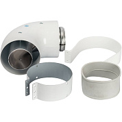 Адаптер угловой D=60/100 коаксиальный, для котлов (совместим с Vaillant, Protherm NEW) STOUT (лого) Адаптер