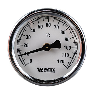 Термометр биметаллический накладной F+R810 TCM 63 мм WATTS 120° с пружиной Артикул 10006504