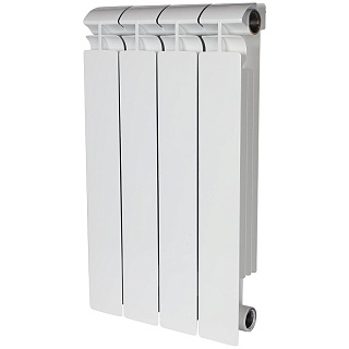 Радиатор STOUT ALPHA 500 мм 4 секции, биметал. (боковое подключение) на 7 кв.м. SRB-2310-050004 