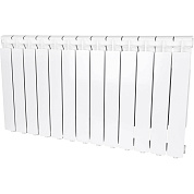 Радиатор алюминий 13 секций STOUT Bravo 500 боковое подключение (белый RAL 9010)