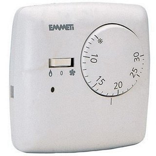 Термостат комнатный EMMETI "TERMEC" (10А, 230В), с переключателем "нагрев"/"кондиционер" Артикул 02001020                 