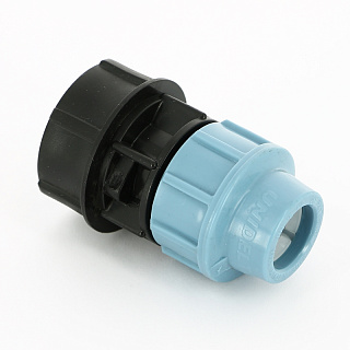 Компрессионная муфта под обжим 20 x 1" с внутренней резьбой (ВР) для труб ПНД UNIDELTA Артикул 1004020004