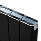 Радиатор STOUT Sebino 2000 мм 6 секций, алюминий (боковое подключение) черный