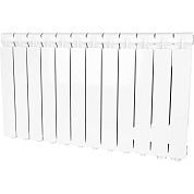 Радиатор алюминий 12 секций STOUT Bravo 500 нижнее правое подключение (белый RAL 9010)