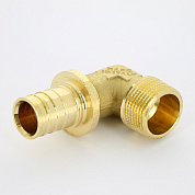 Угол переходной 25 х 3/4" НР аксиальный для труб PE-X UNI-FITT, латунь (745G8300)