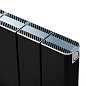 Радиатор STOUT Sebino 2000 мм 4 секции, алюминий (боковое подключение) черный