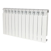 Радиатор алюминий 12 секций STOUT VEGA 500 боковое подключение (белый RAL 9016)