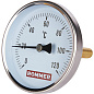 Термометр биметаллический, до 120°С, D = 80 мм, подкл. 1/2", с погружной гильзой 75 мм, ROMMER