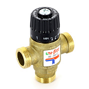 Клапан термостатический Н трехходовой UNI-FITT 3/4" боковое смешение, 35-60°С