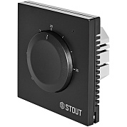 Термостат для теплого пола 1 Вт, 16 А, STOUT, черный (STE-2001-110720)