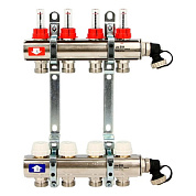 Колл. группа UNI-FITT 4 вых 1"х3/4" с расходомер. и термост. вентил. с 2 конц. и в/отвод (440I4304)