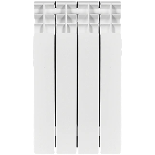 Радиатор биметал. 4 секции STOUT TITAN 500 боковое подключение (белый RAL 9016) SRB-3310-050004 