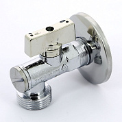 Кран шаровый BUGATTI MINNESOTA 1/2"х3/4" НР угловой с фильтром и розеткой, для стиралок (07900001)