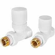 Комплект клапанов термостатических 1/2" STOUT Design белый, прямые (SVTDK-0001-000015W)
