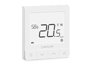 Термостат комнатный беспроводной, программ. датчиком влажности, с дисплеем, белый SALUS CONTROLS Артикул SQ610