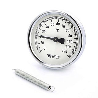 Термометр биметаллический накладной F+R801 WATTS 80 мм 120° с пружиной Артикул 10006505