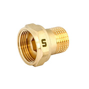 Соединение редукция 1/2" x 3/4" ВН с накид. гайкой, плоской прокладкой, латунь UNI-FITT OPTIMAL