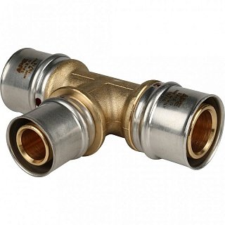 Тройник прессовой переходной STOUT 32 x 26 x 32 для металлопластиковыx труб Артикул SFP-0005-322632