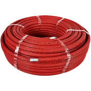 Труба металлопластиковая 16 х 2,0 в теплоизоляции (красная), STOUT (бухта 100 м.) (SPI-0001-101620)