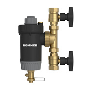 Сепаратор шлама поворотный с быстрой очисткой и магнитом ROMMER 1"